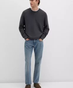 ژاکت یقه گرد آنتراسیت با طراحی معمولی / برش استاندارد 0710197-80106 برند Mavi - 994384430