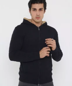 هودی ورزشی با کلاه خزدار مردانه برند KMKkombin - 209914455