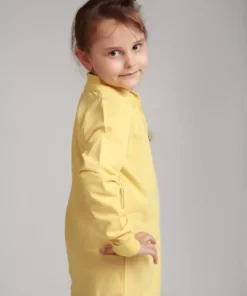 پولو یقه دار آستین بلند زرد پنبه‌ای برند Genel Markalar - 127319406