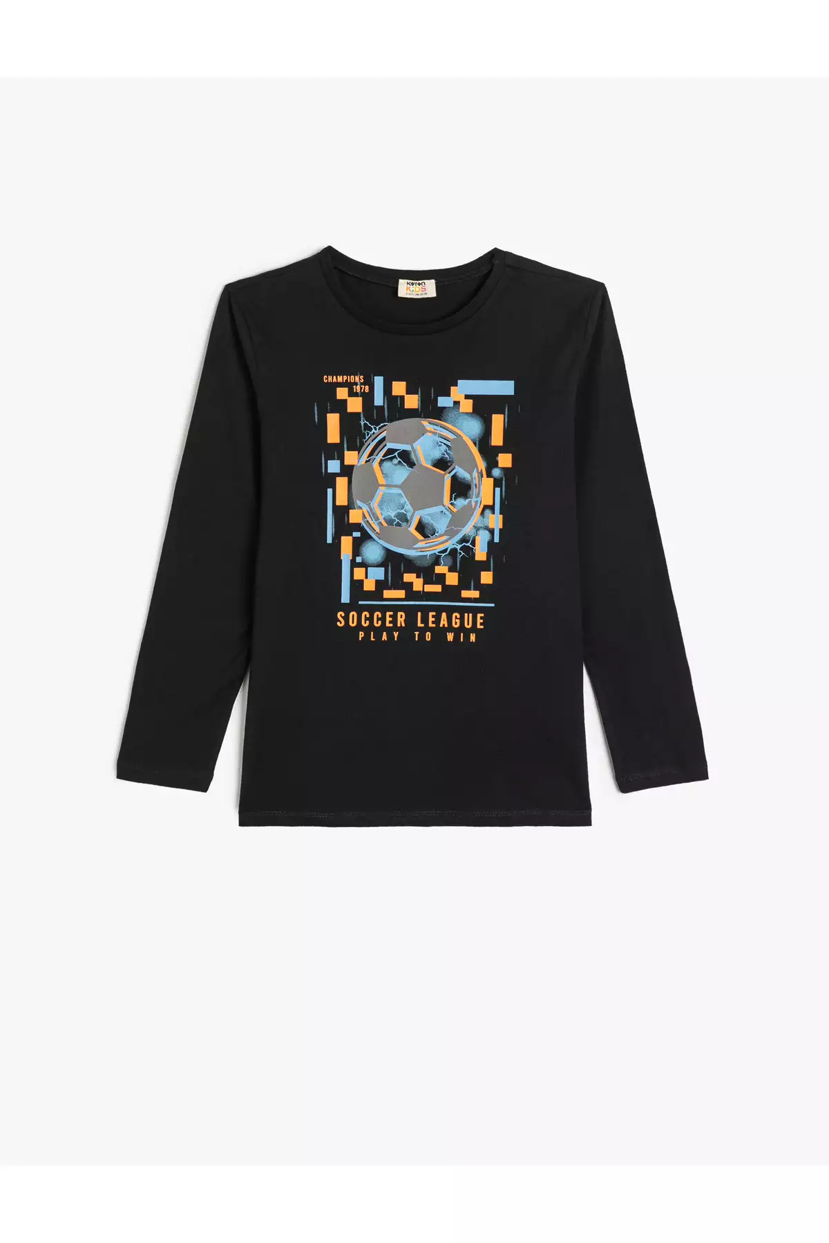 تیشرت ورزشی با طراحی تمهای ورزشی و یقه گرد با آستینهای بلند برند Koton - 815126022