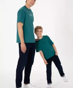 تیشرت ساده یقه گرد در رنگ سبز تیره برای پسران 50306513-VR101 برند U.S. Polo Assn. - 855953971