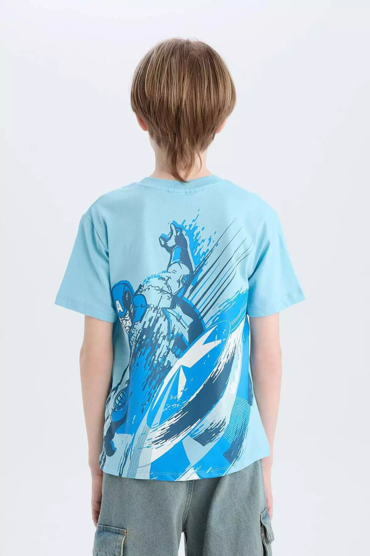 تیشرت آستین کوتاه یقهگرد کودکانه پسرانه مارول اونجرز E3097A825SM برند Defacto - 895012502