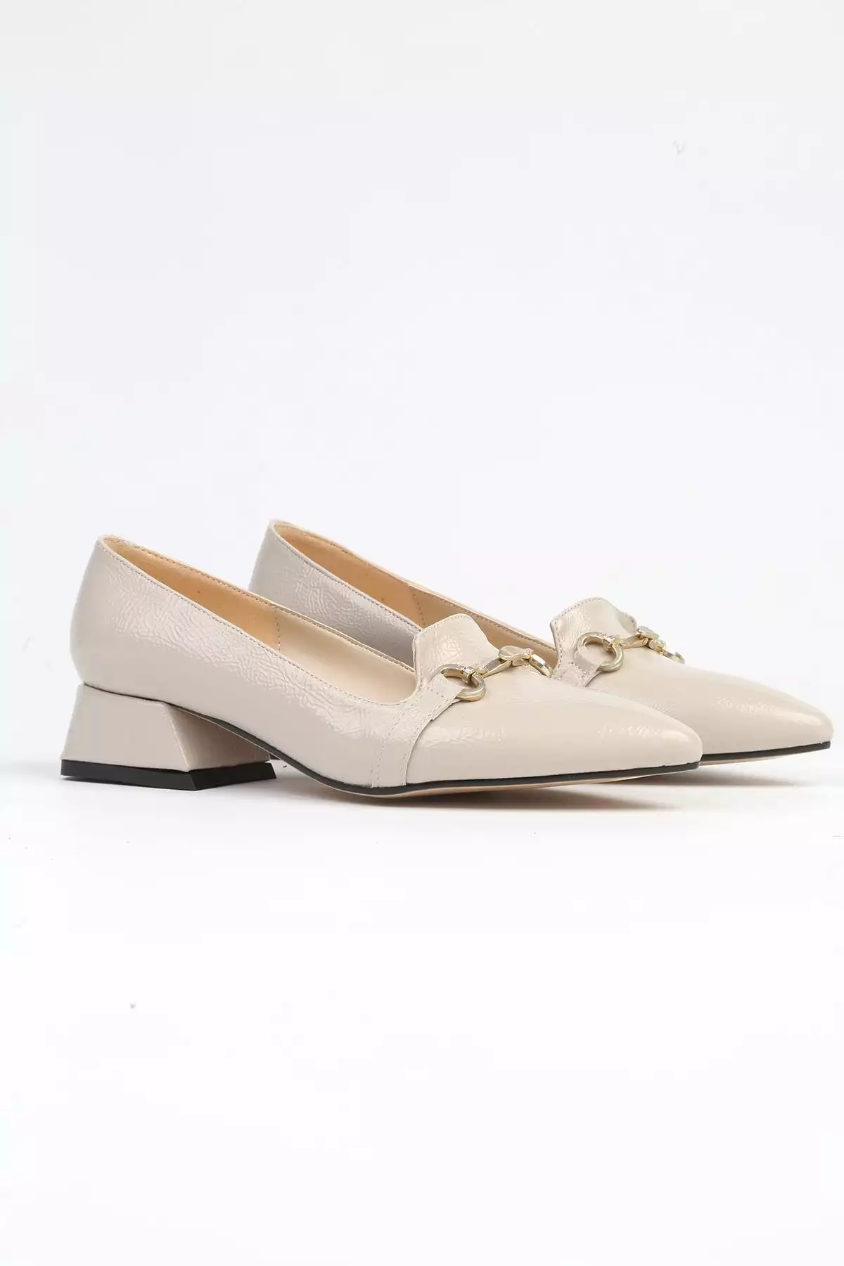 ® | PC-52567 - 3478 بژ چیندار - کفش پاشنهبلند زنانه برند Pierre Cardin - 774633554