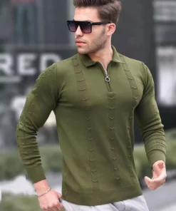 کاپشن با جزئیات زیپ دار هاکی 5606 برند Madmext - 339437517