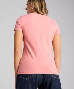 تی‌شرت زنانه کوتاه آستین ESS METALLIC شماره 1 با لوگو رنگ صورتی برند Puma - 904862954