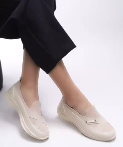 کفش ورزشی زنانه تیلچار 0012418 رنگ بژ برند Riccon - 917993402