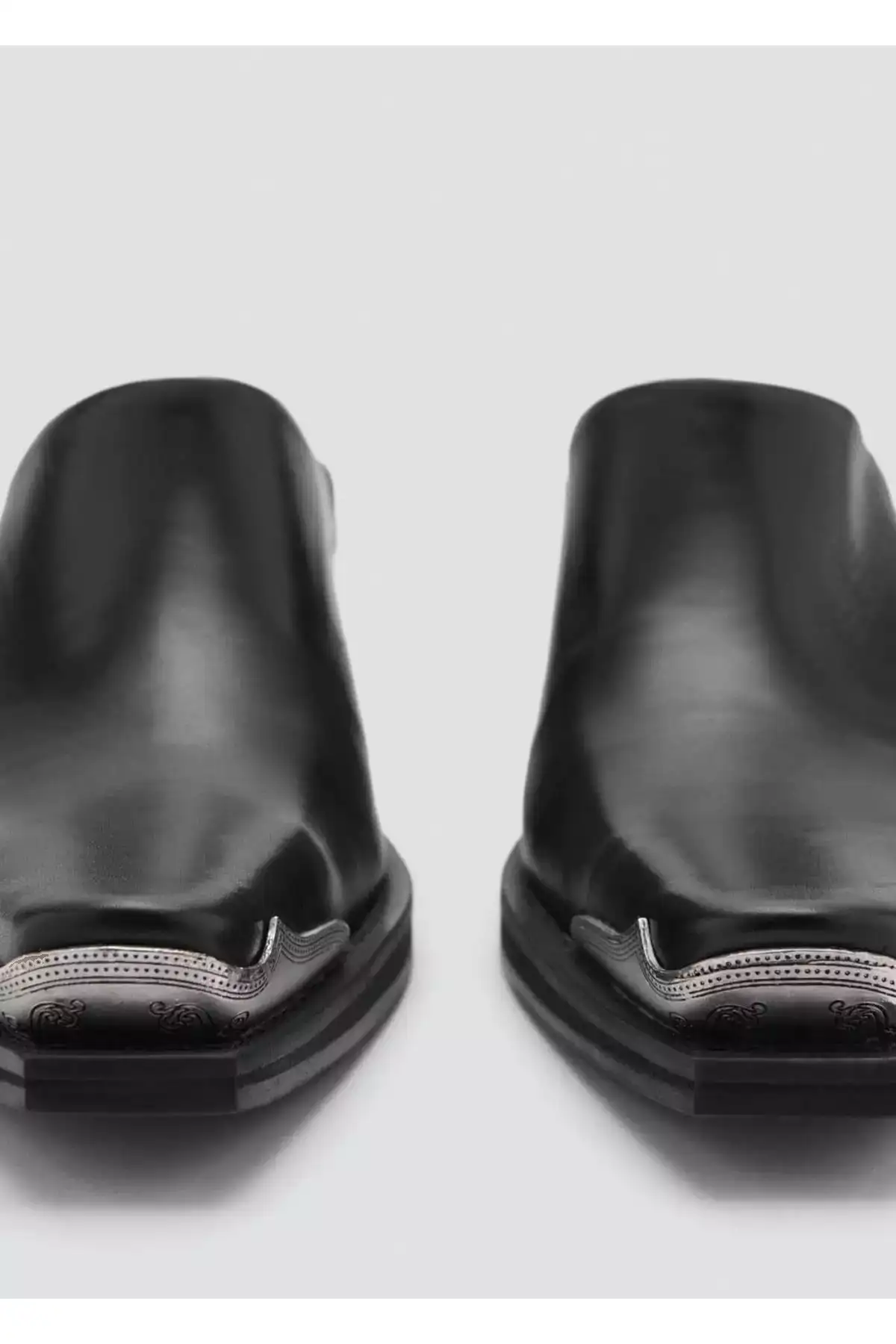 کفش چرمی با نوک فلزی برند MANGO - 870872748