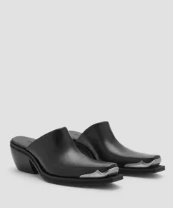 کفش چرمی با نوک فلزی برند MANGO - 870872748