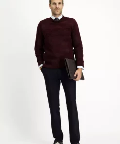 پولبوی کشباف راهراه یقه گرد فیت معمولی برند Kiğılı - 889132681