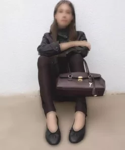 بافت جزئیات چرمی پاشنه‌دار برند MANGO - 1019818202