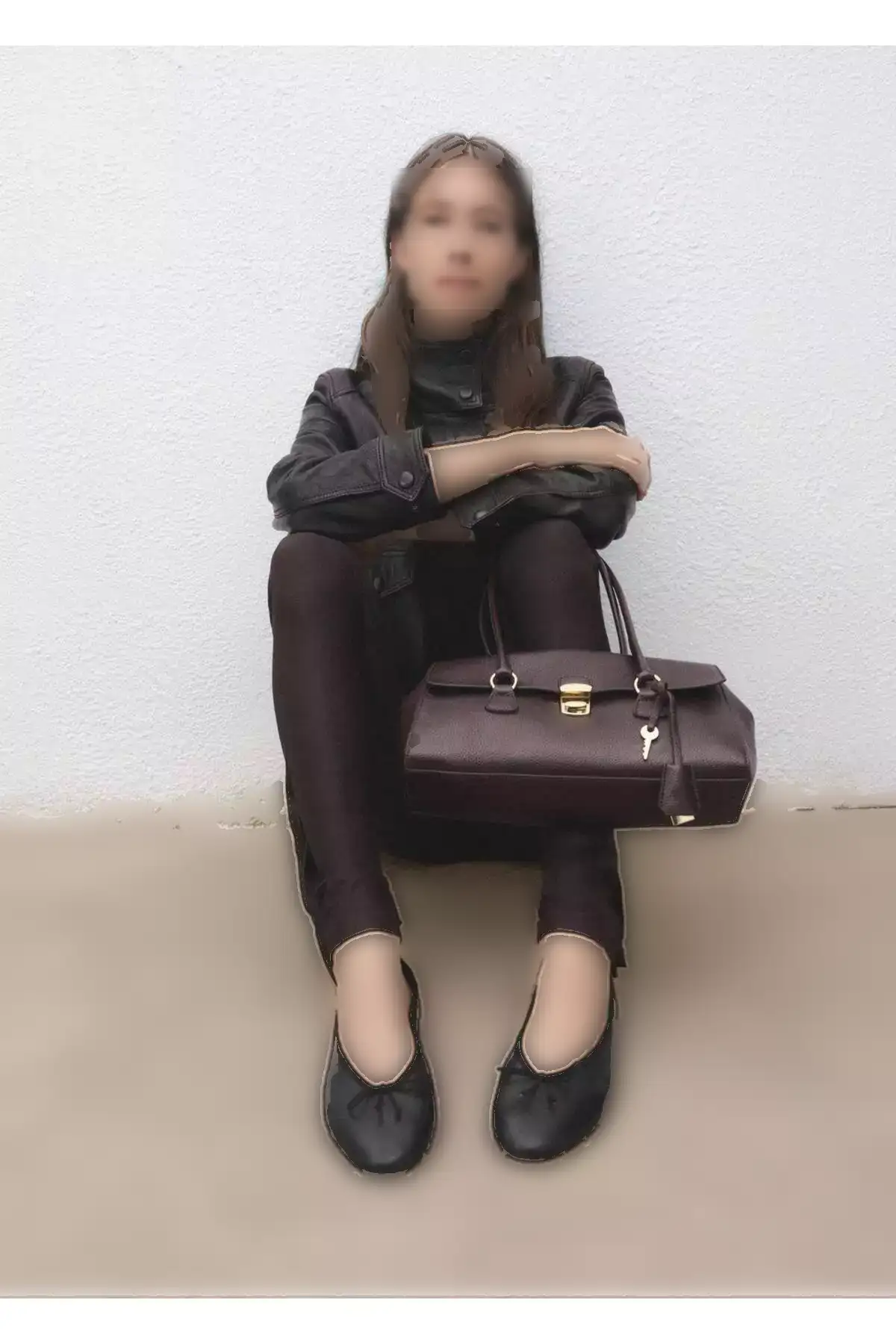 بافت جزئیات چرمی پاشنهدار برند MANGO - 1019818202