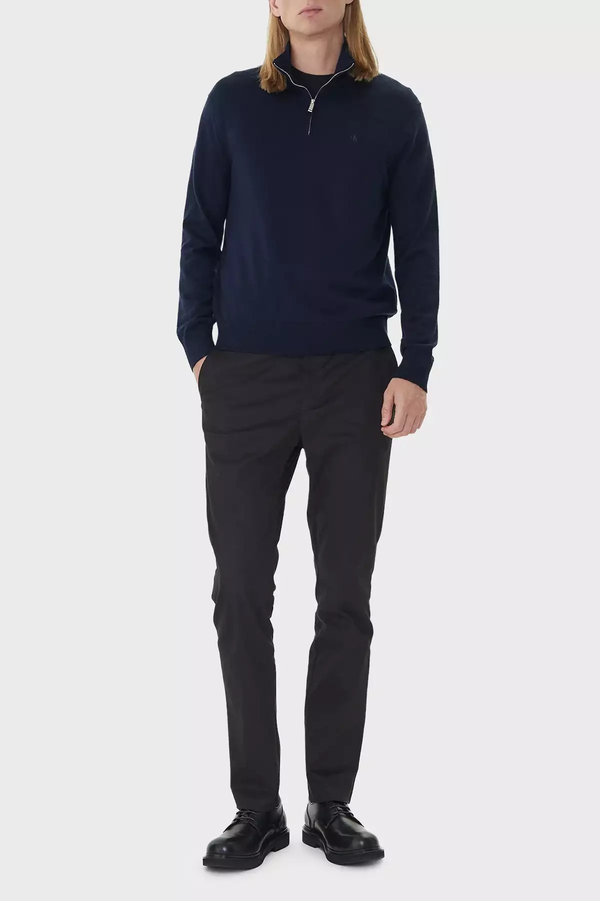 پولک تکی (کازاک) یقه ایستاده با زیپ نیمه از برند Yünlü برند Calvin Klein - 994222124