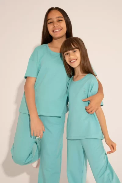 تی‌شرت یقه دوچرخه‌ای مینت برای دختران 50288124-VR090 برند U.S. Polo Assn. - 832929767