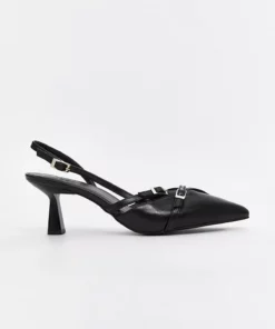 کفش پاشنه‌بلند زنانه با طراحی چرم‌نما و نوک تیز - فصل جدید ایزر برند LC Waikiki - 1028686627