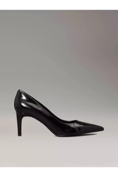 کفش کلاسیک پاشنه‌بلند مشکی با نوک尖 و کفی چرمی برای زنان مدل HW0HW02446-BEH برند Calvin Klein - 883362440