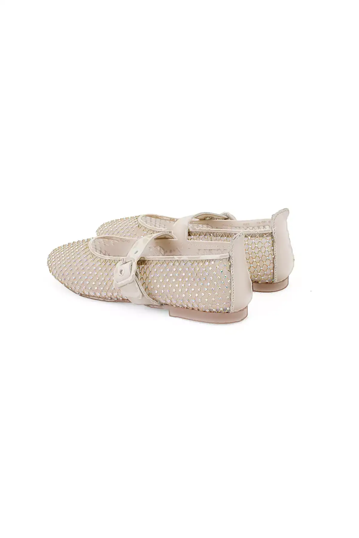 پاپوش بژ زنانه با جزئیات درخشان از سنگ برند Desa - 841247429