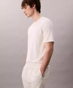 کلاه گرد نرمال سفید مردانه LV04LC333GYAS_SS از پنبه سوپیما برند Calvin Klein - 971278595