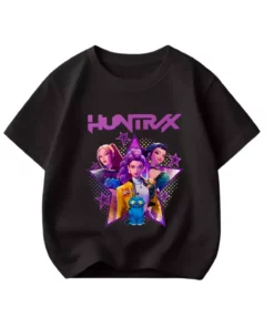 تی‌شرت طرح دار سیاه و سفید Demon Hunter Huntrix برند MECH BUTİK - 980047011