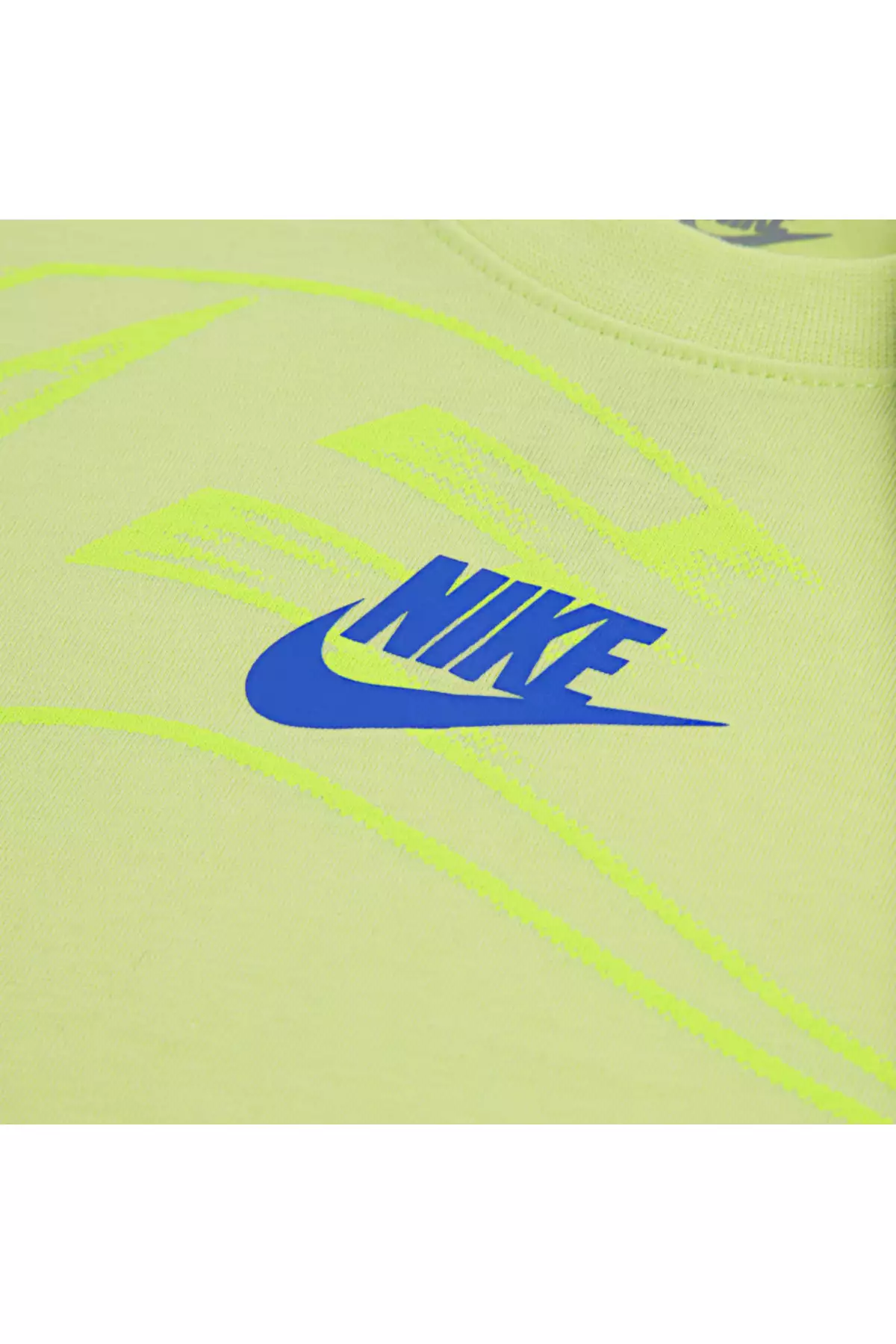 تیشرت کودک نئون سیرنگی با یقه صفر، 60% پنبه و 40% پلیاستر برند Nike - 1038156114