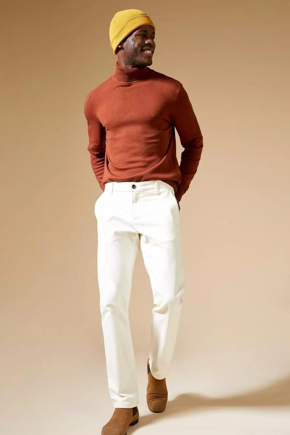 ژاکت بافتنی یقه اسکی فیت باریک برند Defacto - 133306823