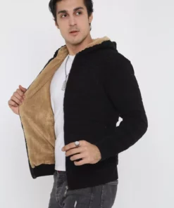 هودی ورزشی با کلاه خزدار مردانه برند KMKkombin - 209914455