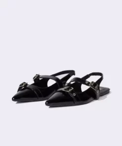 کفش بالرین زنانه با کفی صاف از چرم مصنوعی مدل D8965AX25SM برند Defacto - 917378100