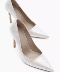 کفش پاشنه بلند نوک تیز با طرح زیره نئولیت از جنس نقره‌ای زنانه برند Tonny Black - 868542124