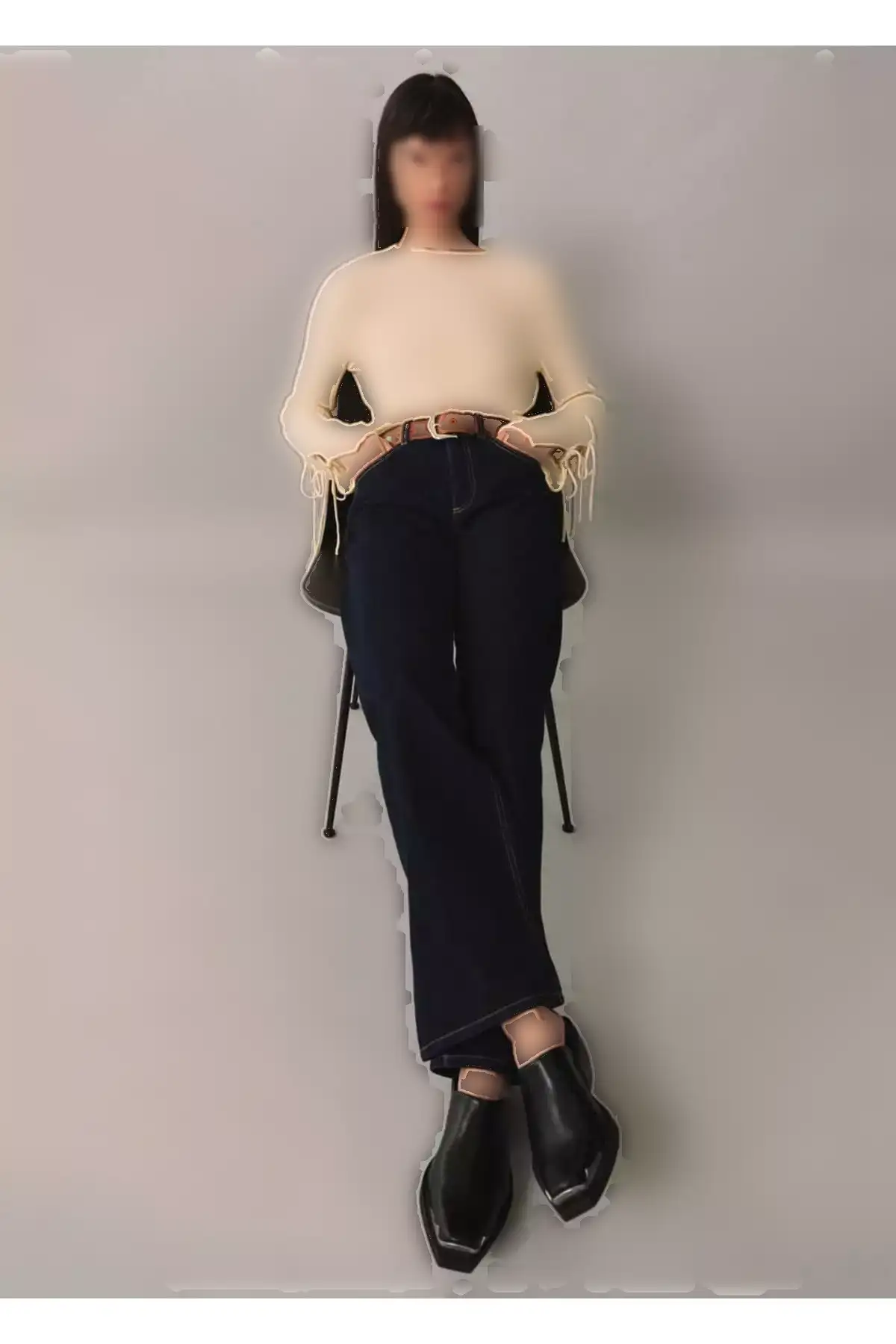 کفش چرمی با نوک فلزی برند MANGO - 870872748