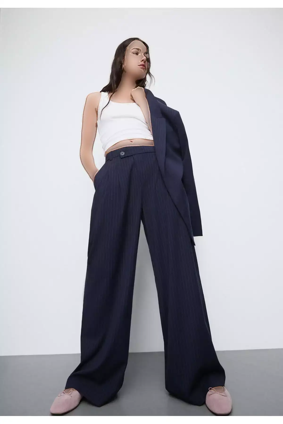 بابت مخملی با پاپیونی برند Stradivarius - 963144765