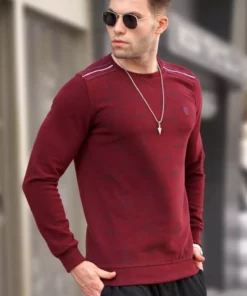 پیراهن بافتنی یقه گرد طرح دار بوردا 5968 برند Madmext - 334568745