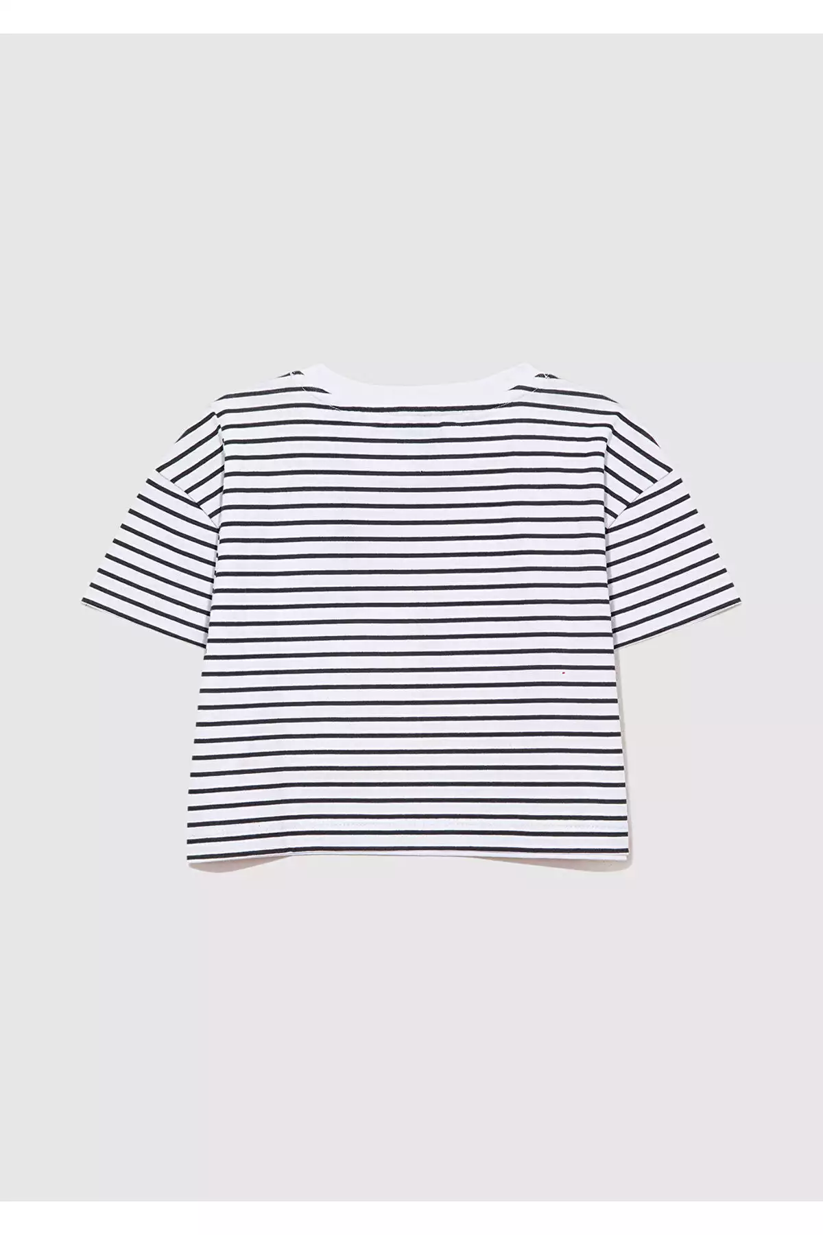 تیشرت کراپ طرح گربهای با الگوهای راهراه / برش آزاد و راحت 7610280-85308 برند Mavi - 904866549