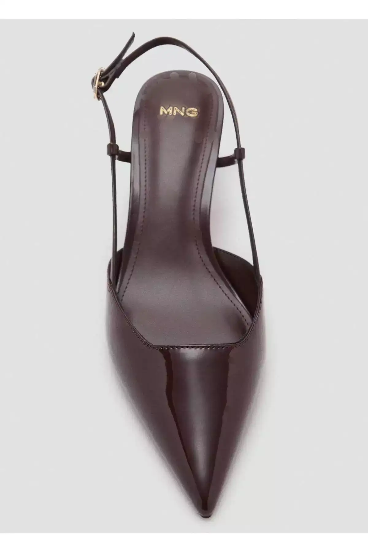 کفش پاشنهدار گربهای براق برند MANGO - 977565478