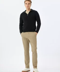 ژاکت بافتنی نیمه زیپ دار آستین بلند پایه برند Koton - 883828474