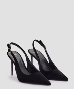 کفش پاشنه‌دار مخملی برند MANGO - 977565101