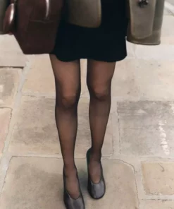 کفش پاشنه بلند چرمی با نوک گرد برند MANGO - 1033431100