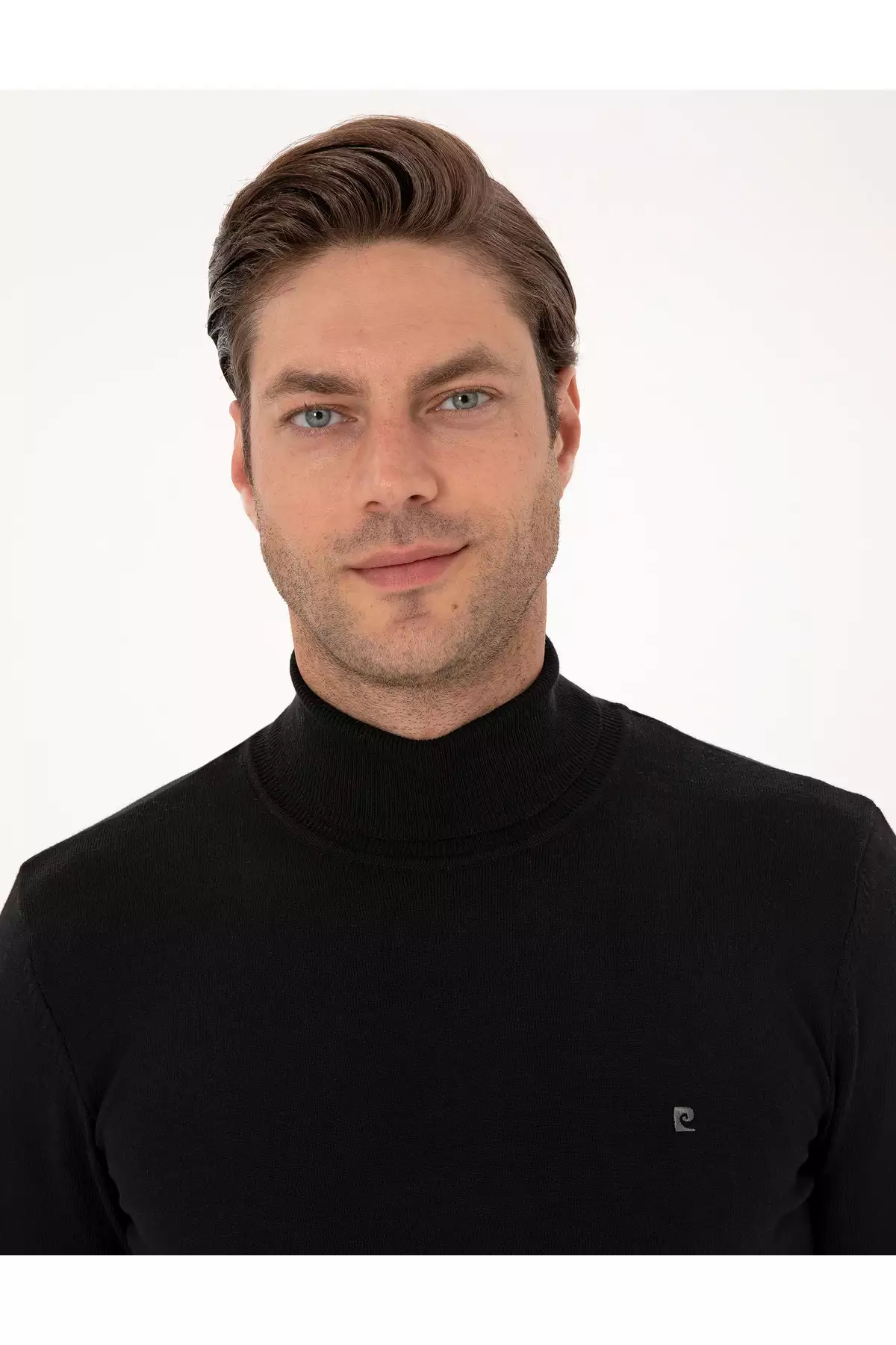 ژاکت بافتنی یقه اسکی مشکی با فیت اسلیم 50314202-VR046 برند Pierre Cardin - 976142642