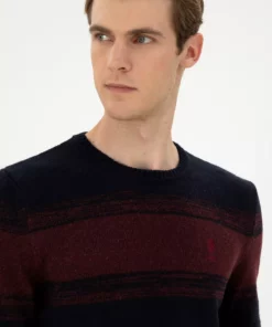 پليور منصور مردانه رنگ زرشکی 50293115-VR014 برند U.S. Polo Assn. - 865160619