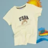 تیشرت یقه گرد لیمویی برای پسر بچه‌ها کد 50307313-VR035 برند U.S. Polo Assn. - 936483690