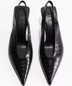 کفش پاشنه‌دار نوک تیز با کمر باز برند H&M - 964910810