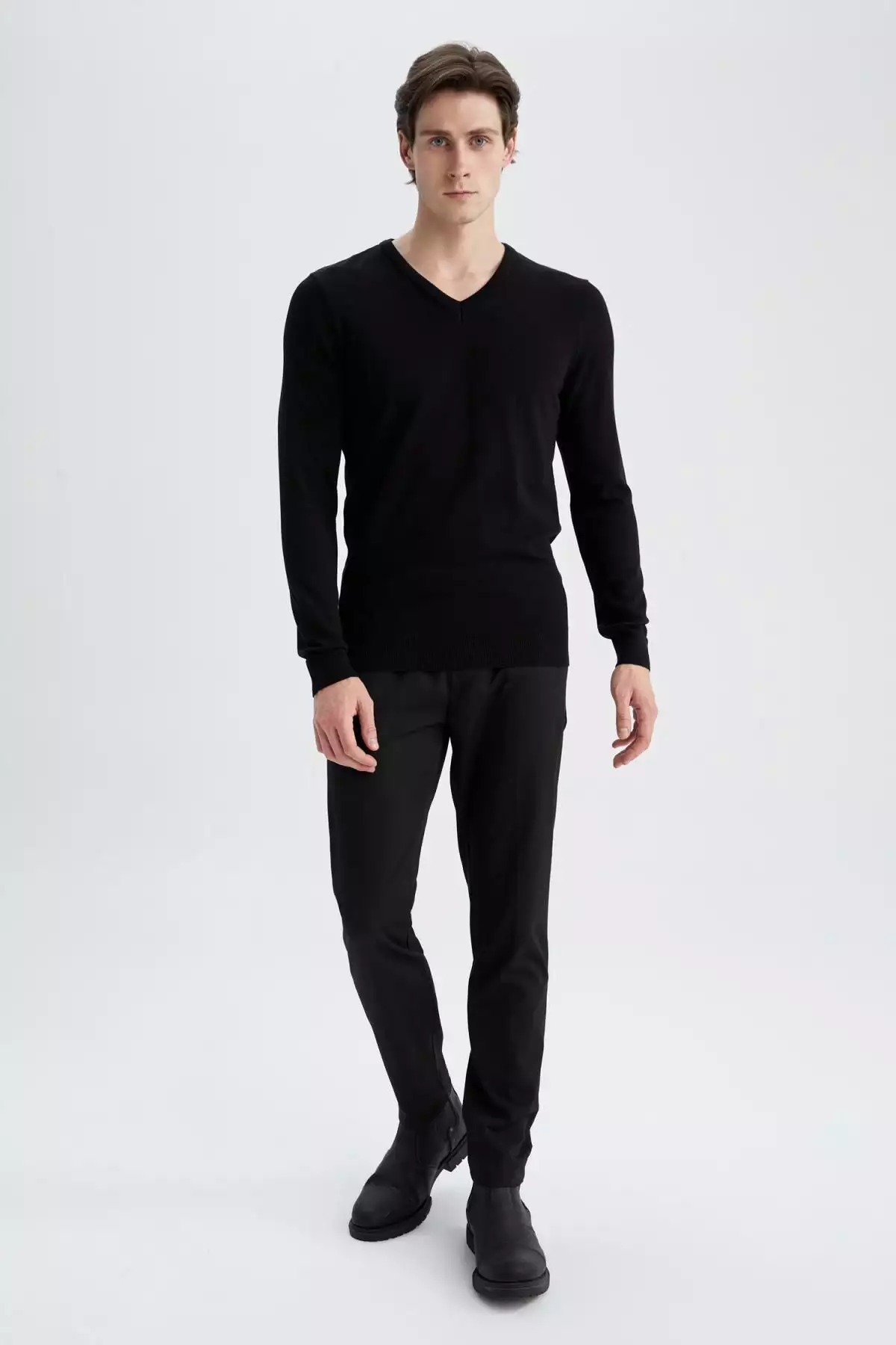 ک pullover یقه V کشباف برای آقایان مدل Y0799AZ22AU برند Defacto - 332375581