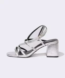 صندل پاشنه‌دار مصنوعی با کفی بلند زنانه مدل E2512AX25SM برند Defacto - 1034249479