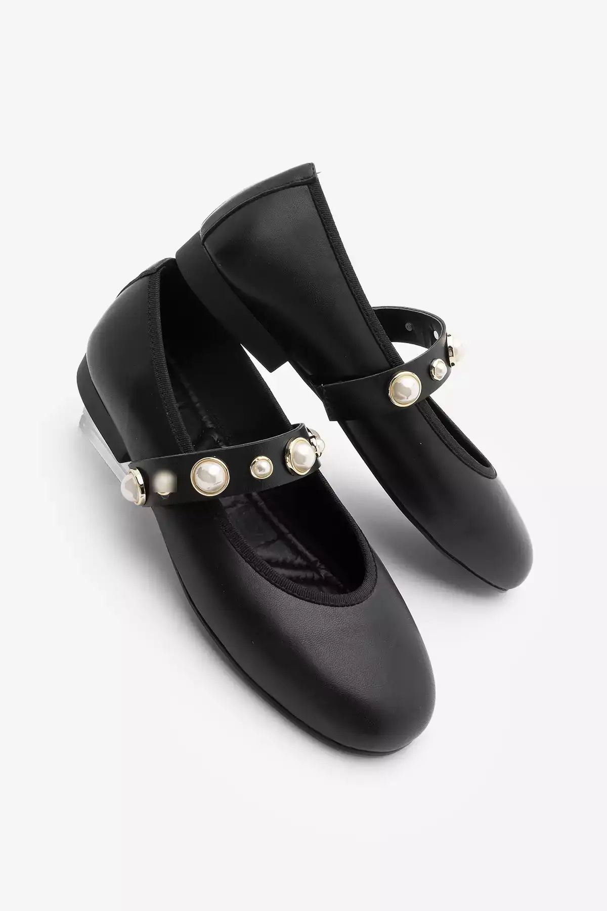 کفش باله زنانه بنددار وسما مشکی برند Marjin - 899931994