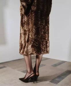 کفش پاشنه‌دار مخملی برند MANGO - 1033431784