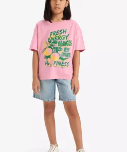 تی‌شرت آستین کوتاه مدل دوشانه کودکانه با یقه گرد برند Defacto - 922228037