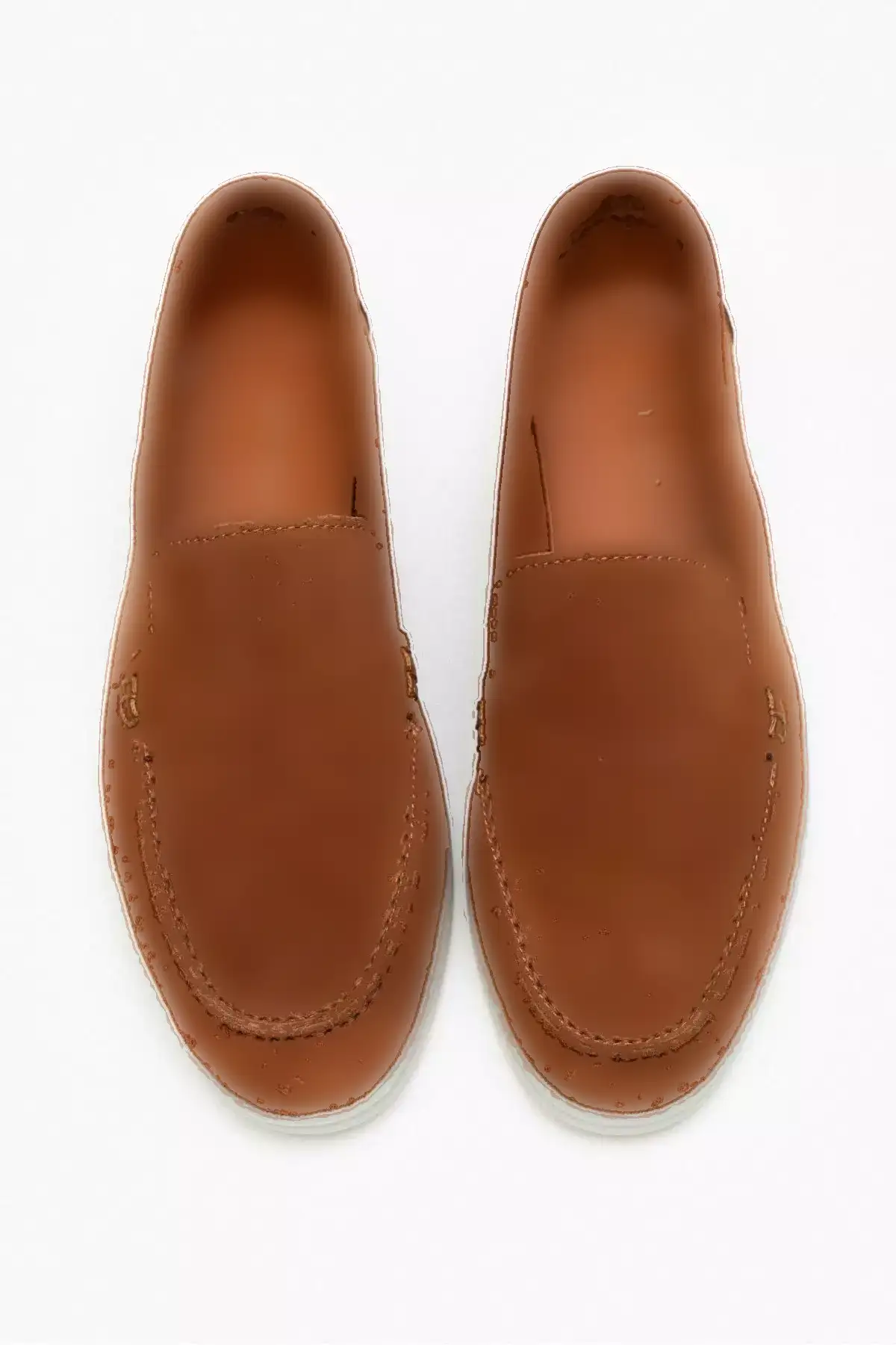 زنانه بامزه با کفی صاف از چرم طبیعی وین برند NİŞANTAŞI SHOES - 854433618