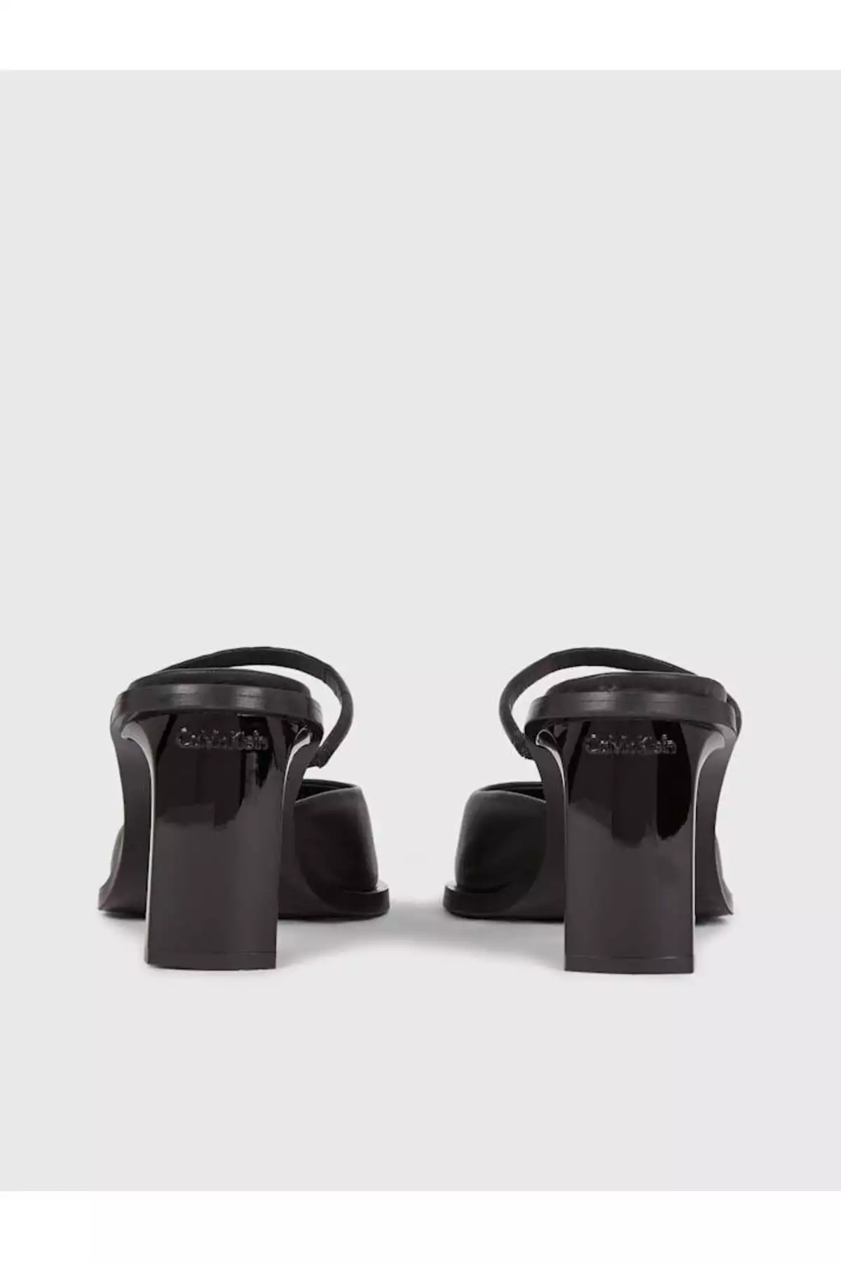 کفش پاشنه بلند کلاسیک زنانه با کفی صاف و ضد لغزش، مشکی، با لوگوی برند HW0HW01991-BEH برند Calvin Klein - 829460874