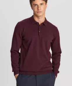 پولوشرت بافتنی یقه دار نرمال کمرنگ مردانه رنگ bordo (خرمایی) برند Altınyıldız Classics - 987680655