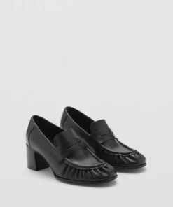 کفش چرم پاشنهدار با بند برند MANGO - 849640335