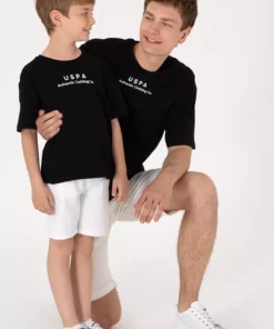 تیشرت یقه گرد سیاه برای پسران 50295983-VR046 برند U.S. Polo Assn. - 852127935