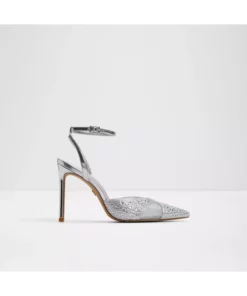 دونمیر - کفش پاشنه بلند استیلتو زنانه با رویه مصنوعی چرم نقره‌ای برند Aldo - 922444509